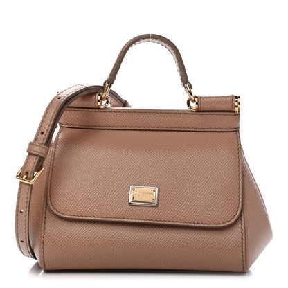 Dolce & Gabbana Dauphine Mini Miss Sicily Satchel Tortora Sand 1 of 7
