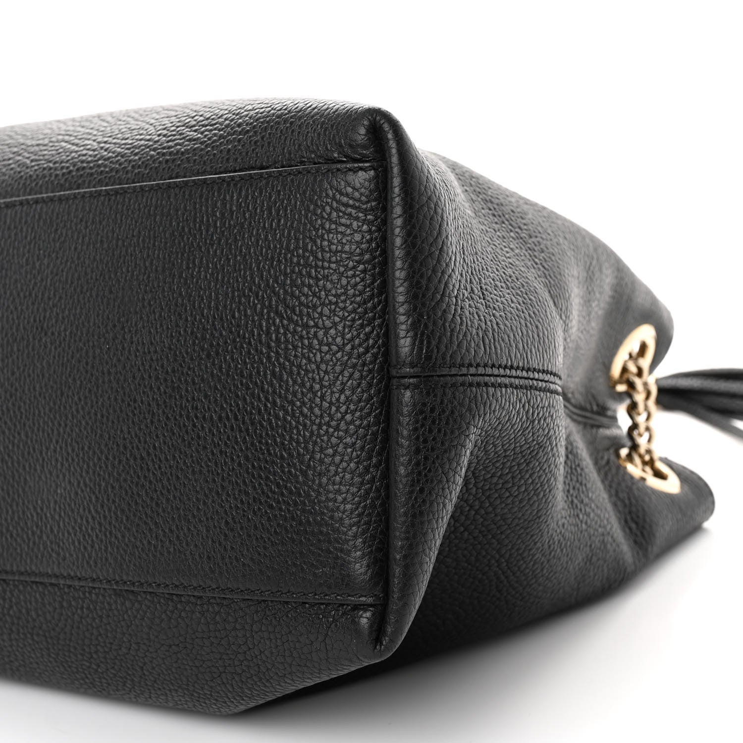 Gucci Pebbled Calfskin Medium Soho Chain Shoulder Bag Black 10 of 10