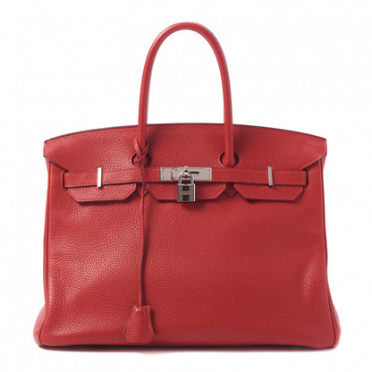 Hermes Taurillon Clemence Birkin 30 Rouge Casaque 1 of 30