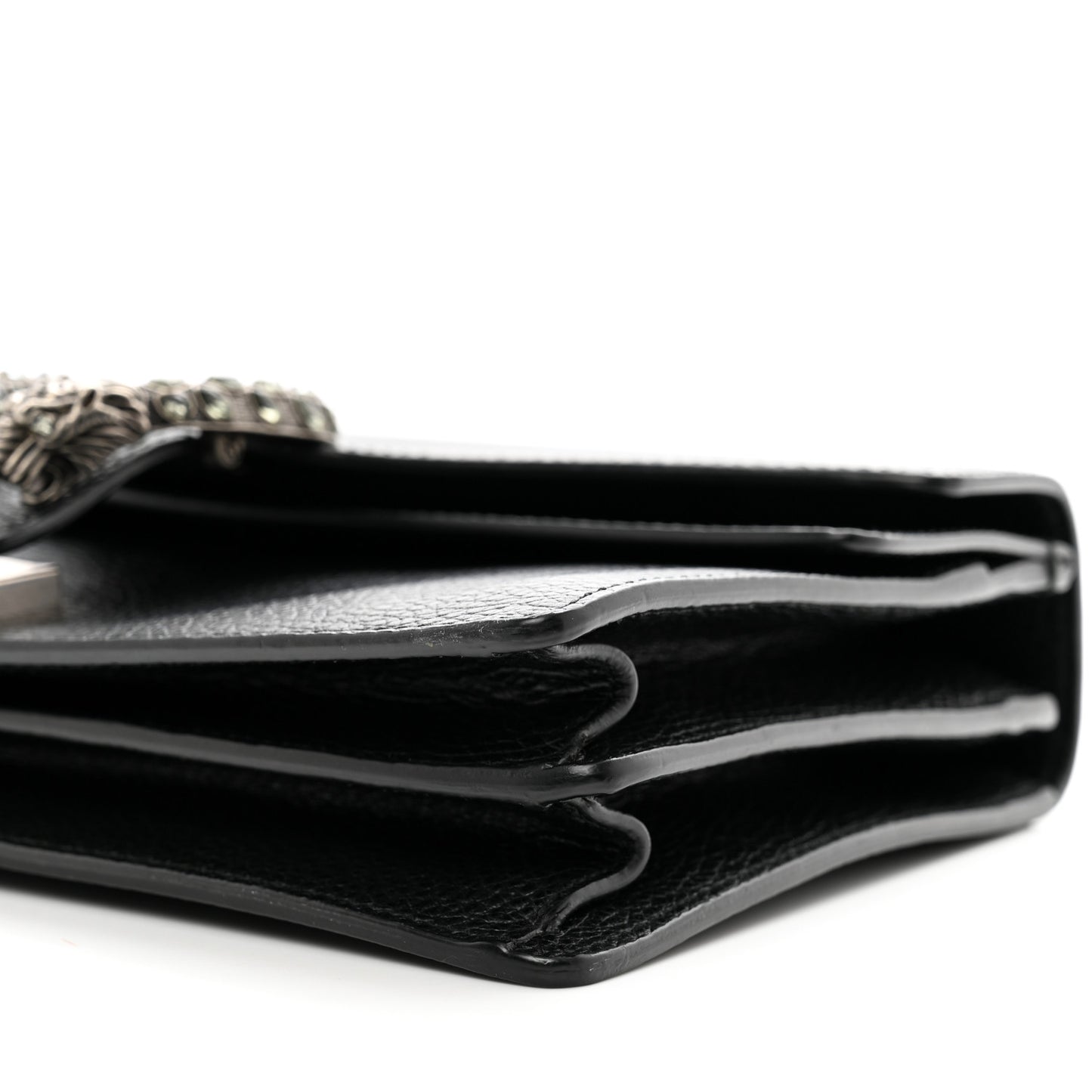 Pebbled Calfskin Small Dionysus Shoulder Bag Black