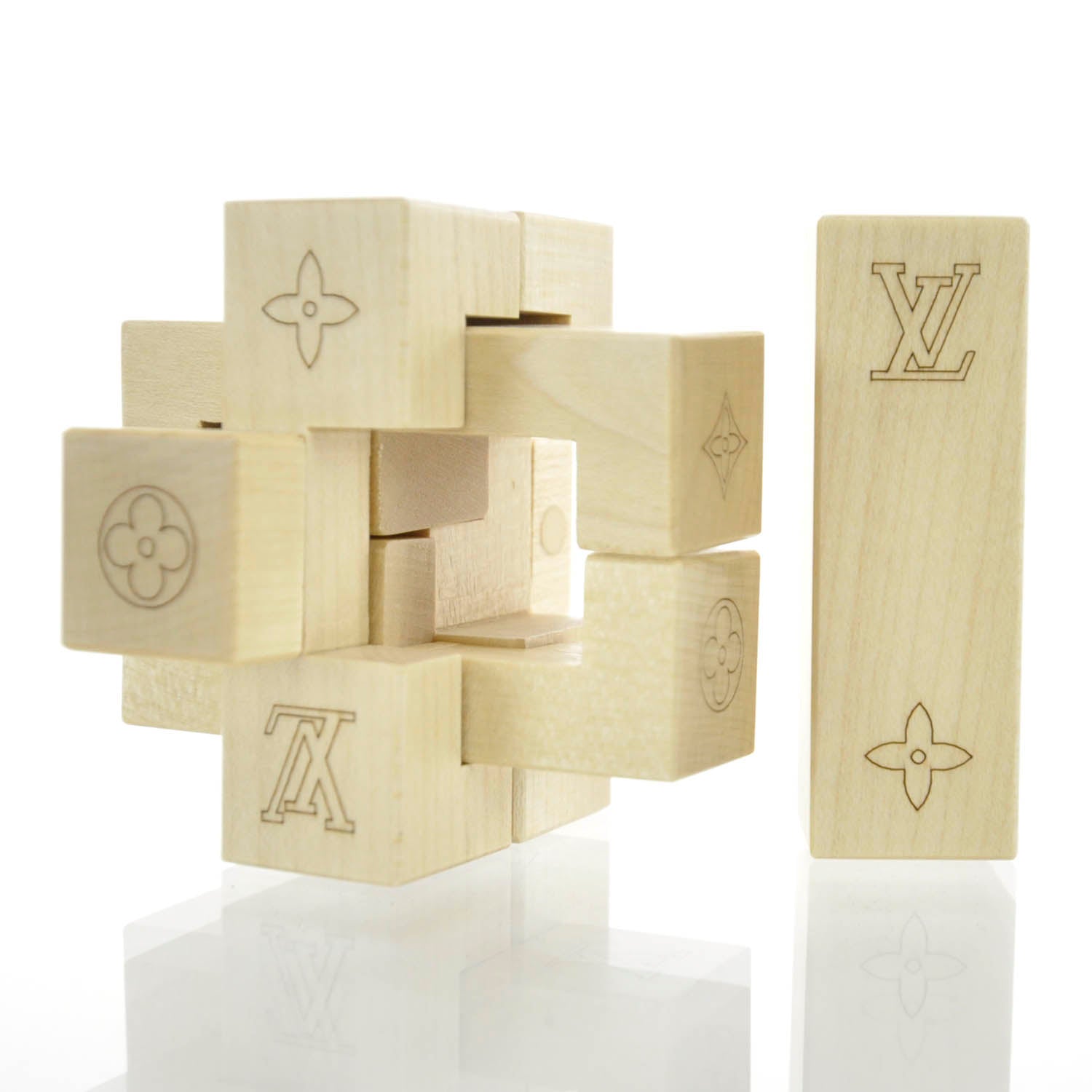 Louis Vuitton Le Pateki Wood Cube Puzzle 2 of 5
