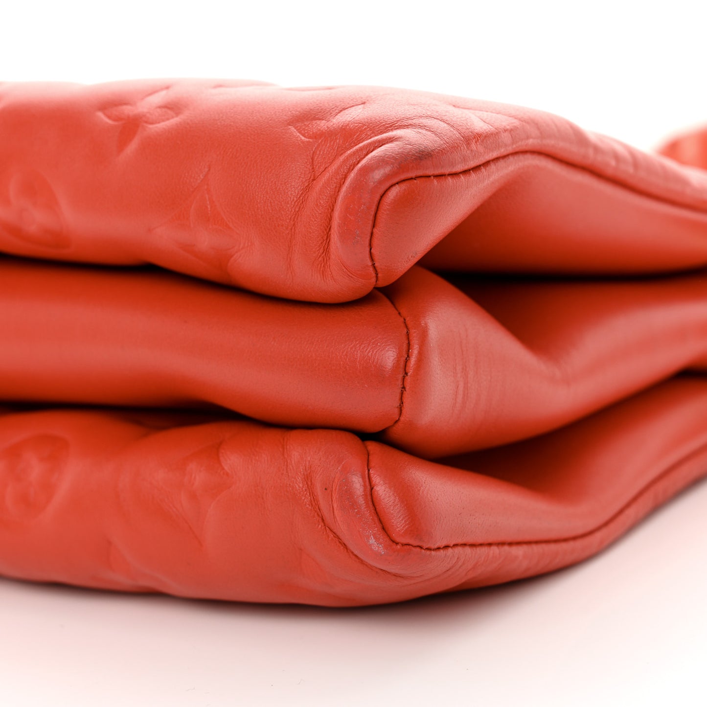 Lambskin Embossed Monogram Coussin PM Red