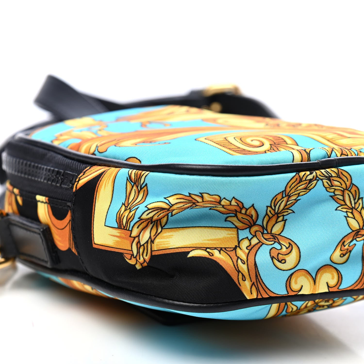 Versace Nylon Baroque Print Small Crossbody Bag Black 6 of 7
