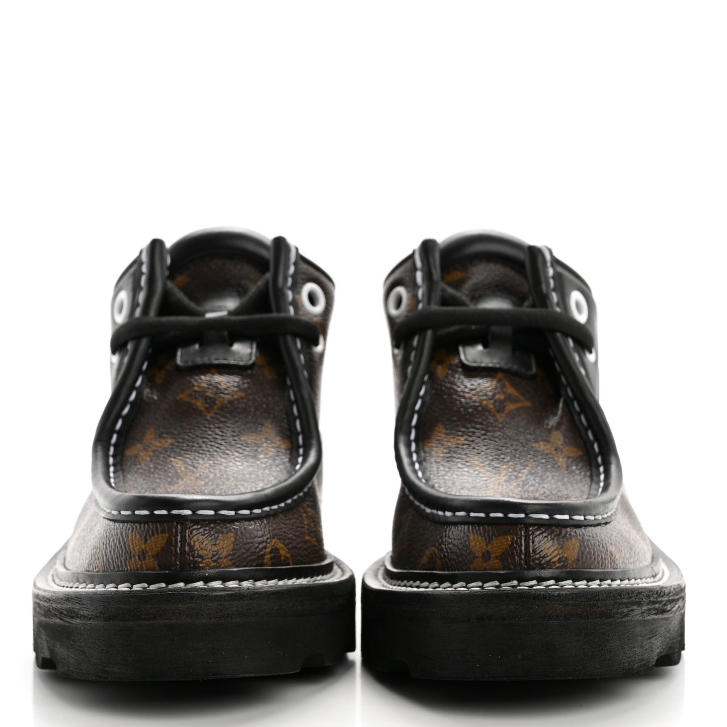 Monogram Calfskin Beaubourg Platform Derby Shoes 37 Brown
