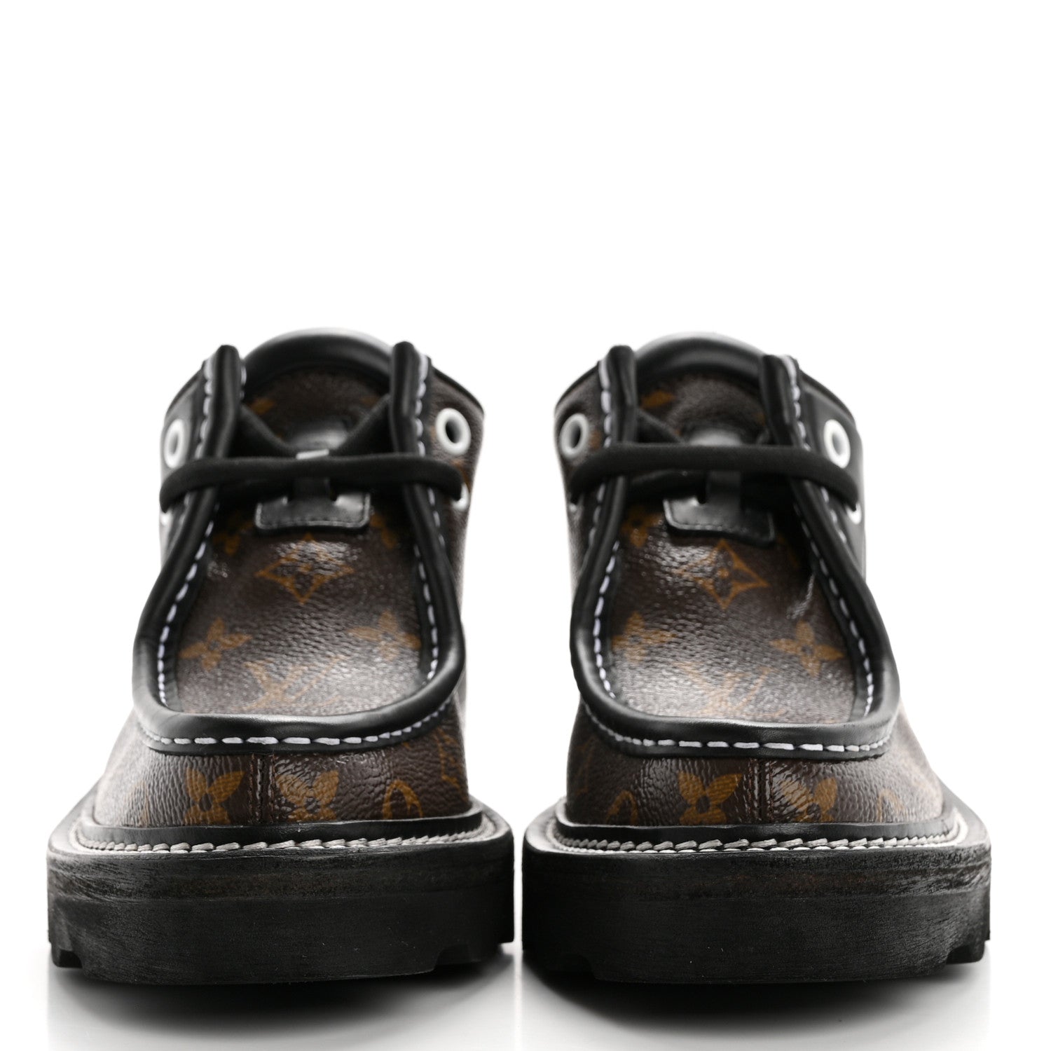 Louis Vuitton Monogram Calfskin Beaubourg Platform Derby Shoes 37 Brown 2 of 8