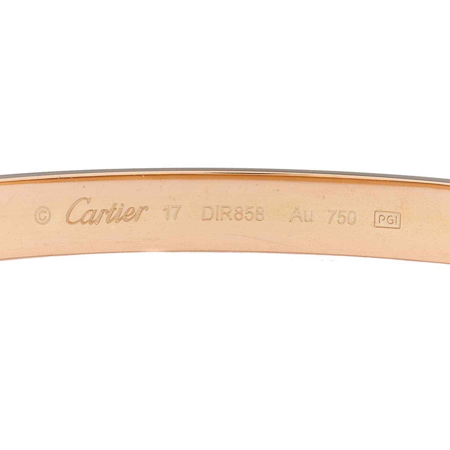Cartier 18K Pink Gold LOVE Bracelet 17 3 of 7