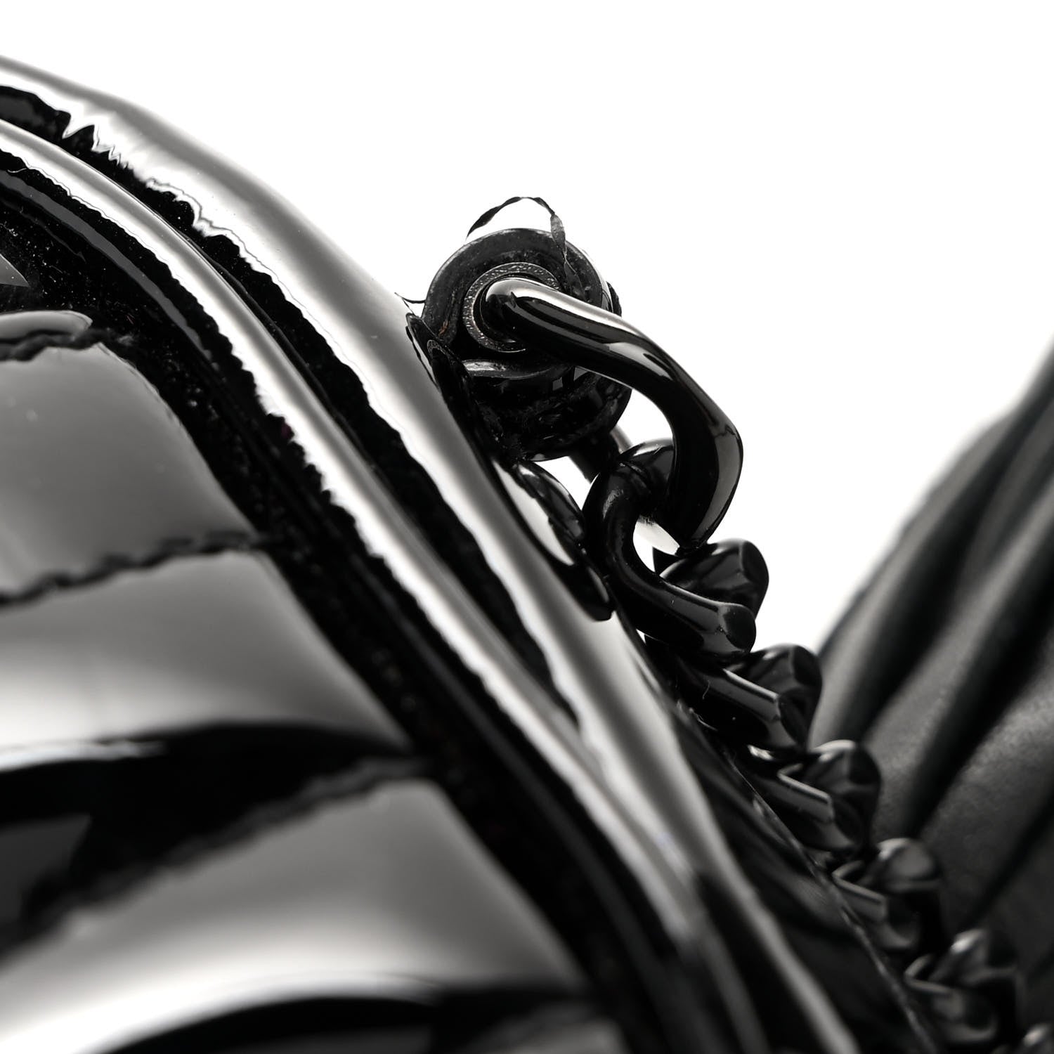 Saint Laurent Patent Calfskin Matelasse Monogram Mini Lou Camera Bag Black 11 of 11