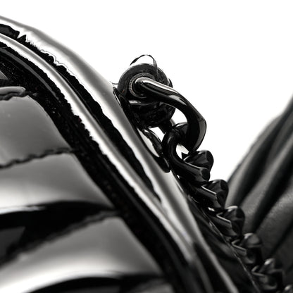 Saint Laurent Patent Calfskin Matelasse Monogram Mini Lou Camera Bag Black 11 of 11