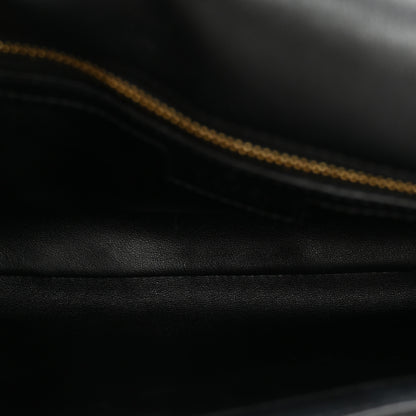 Gucci Roxy Calfskin Blondie Chain Shoulder Flap Bag Black 5 of 9