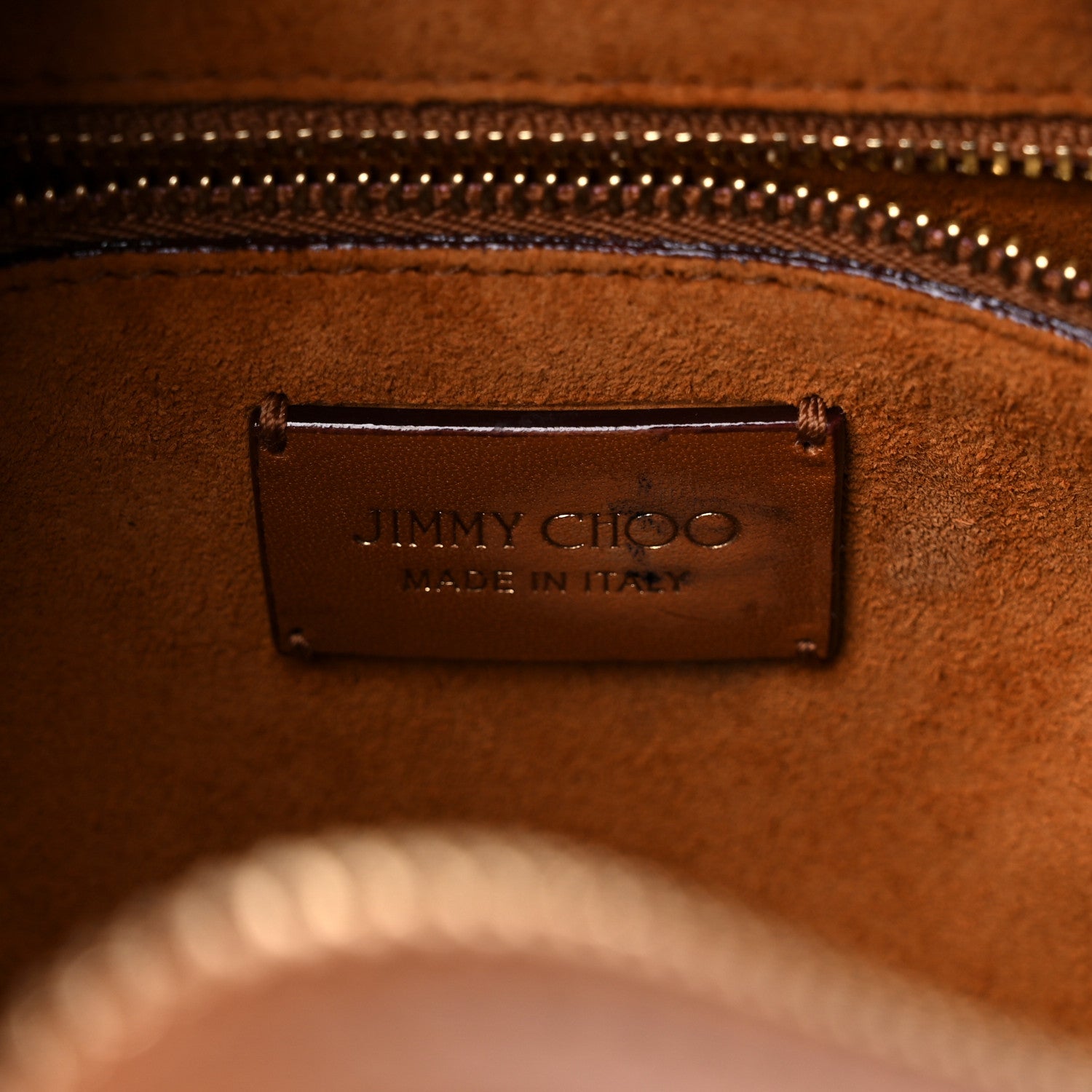 Jimmy Choo Calfskin Small Varenne Bowling Bag Brown 6 of 14