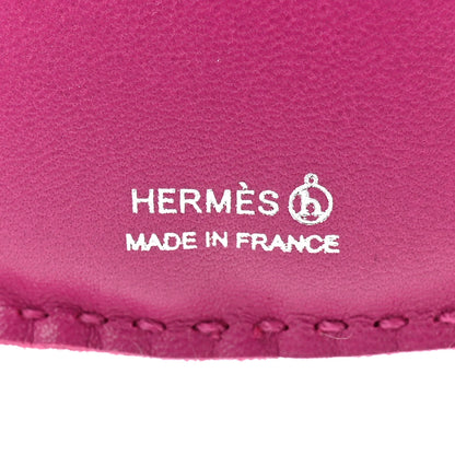 Hermes Milo Lambskin Epsom Suede Petit H Bubble Tea Charm Rose Pourpre Mauve Pale 3 of 4