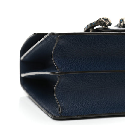 Gucci Dollar Calfskin Crystal Web Medium Dionysus Bamboo Top Handle Bag Blue Agata Montana Sapphire 9 of 11
