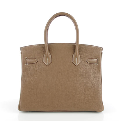 Hermes Taurillon Clemence Birkin 30 Etoupe 4 of 23