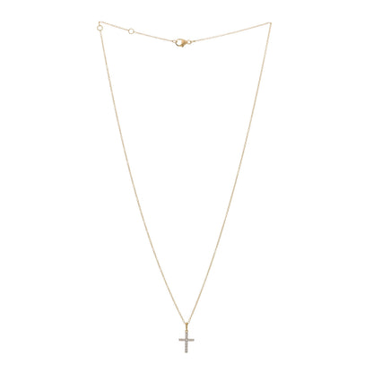 David Yurman 18K Yellow Gold Diamond Cable Collectibles Cross Pendant Necklace 2 of 3