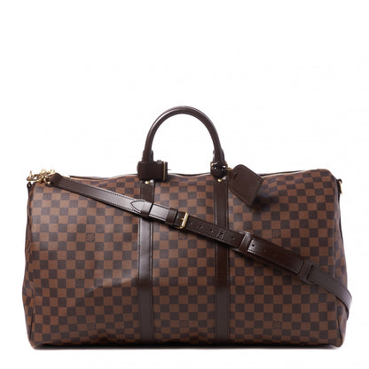 Louis Vuitton Damier Ebene Keepall Bandouliere 55 1 of 9