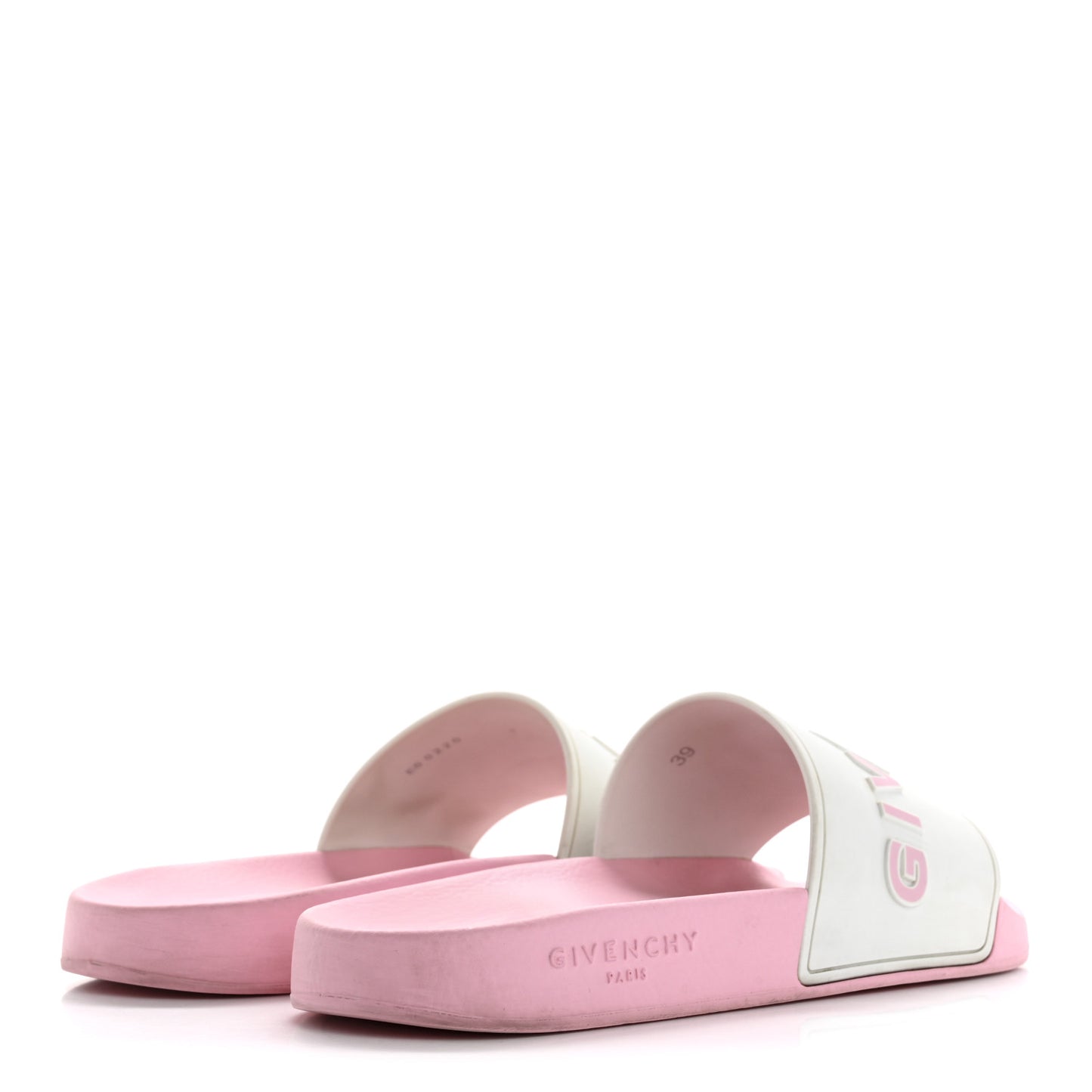 Rubber Logo Pool Slide Sandals 39 Candy Pink