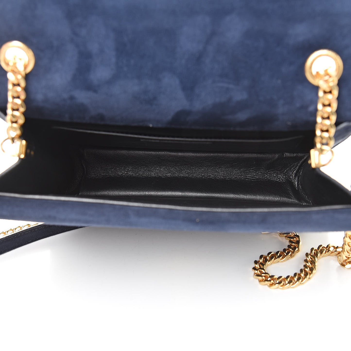 Suede Sulpice Monogram Medium Shoulder Bag Navy