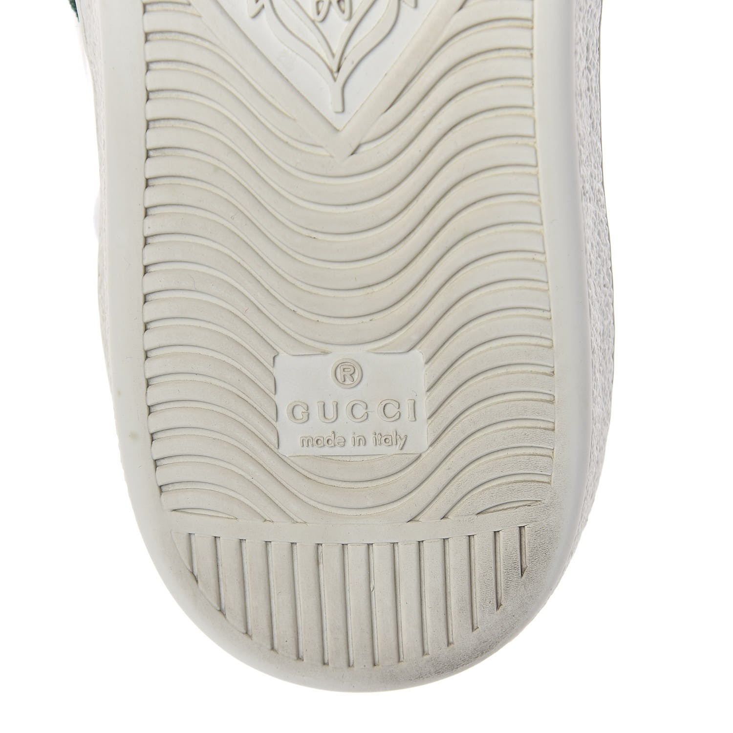 Gucci Miro Soft Calfskin Laminated Ayers Web Bee Embroidered Mens Ace Sneakers 9 White Red Flame Green 6 of 10