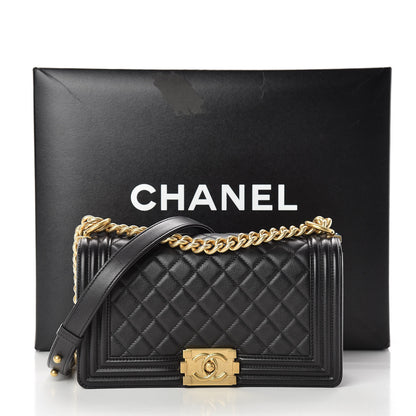 Chanel Calfskin Quilted Medium Boy Flap Black 12 of 12