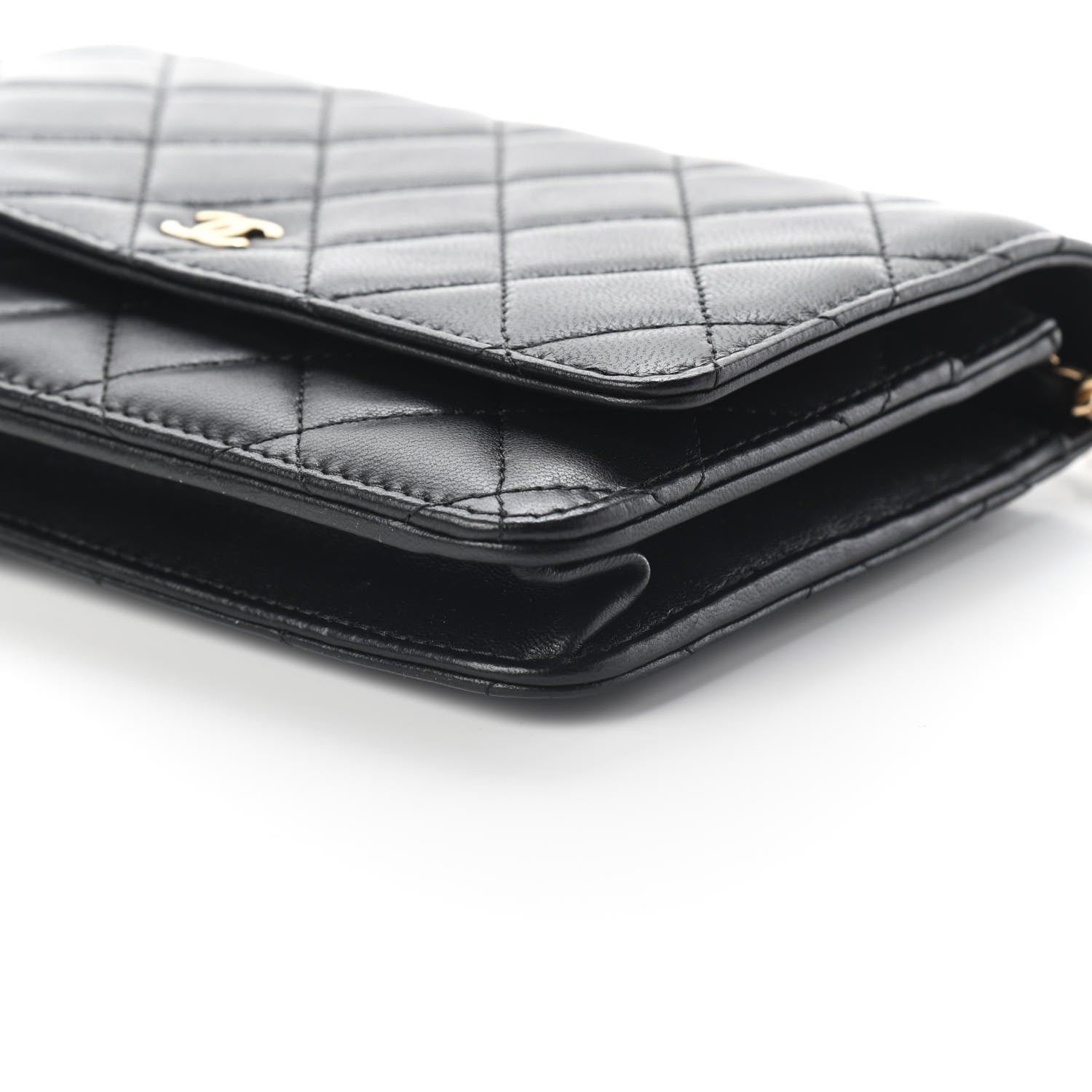 Chanel Lambskin Quilted Wallet On Chain WOC Black 9 of 9