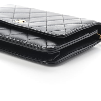 Chanel Lambskin Quilted Wallet On Chain WOC Black 9 of 9