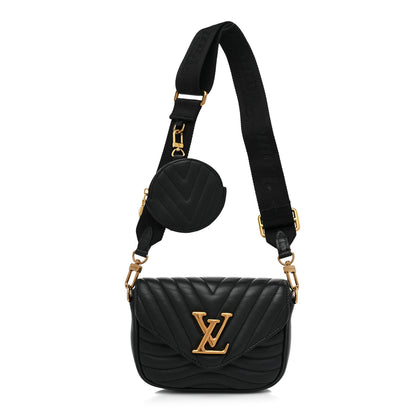 Louis Vuitton Calfskin New Wave Multi Pochette Black 1 of 16
