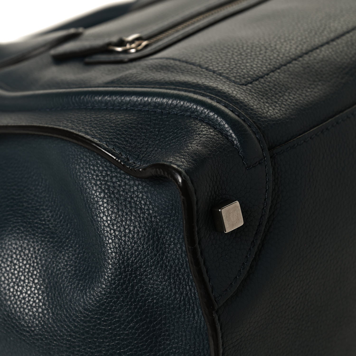 Celine Drummed Calfskin Mini Luggage Blue 12 of 15