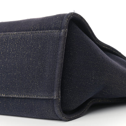 Chanel Lurex Canvas Medium Deauville Tote Navy Blue Gold 8 of 10