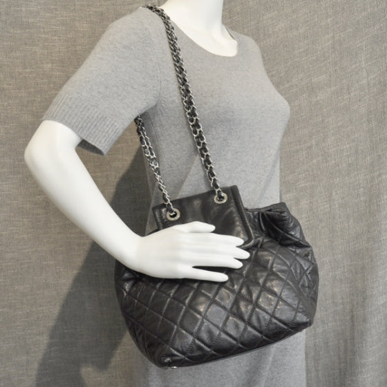 Chanel Lambskin Quilted Beijing Backpack Bag Black 2 of 14