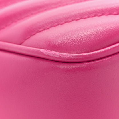 Saint Laurent Calfskin Matelasse Monogram Lou Camera Bag Bright Pink 15 of 17