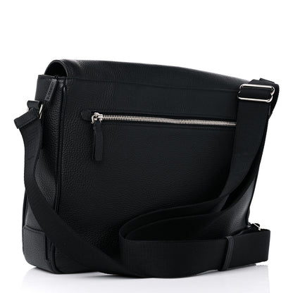 Burberry Grainy Calfskin Embossed Bruno Messenger Black 3 of 10