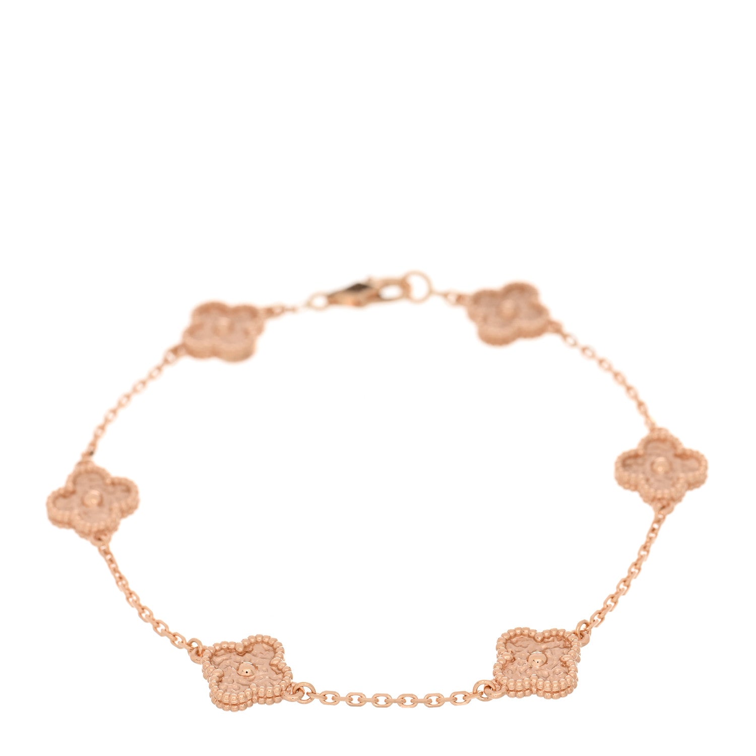Van Cleef & Arpels 18K Rose Gold 6 Motifs Sweet Alhambra Bracelet 1 of 4