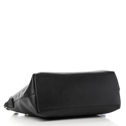 Gucci Dollar Calfskin GG Charm Satchel Black 3 of 6