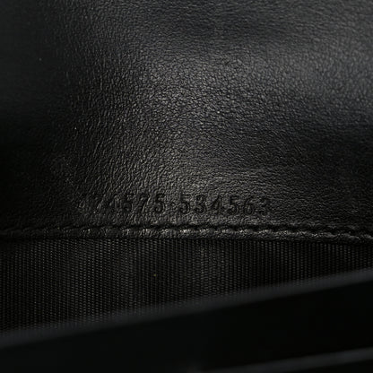 Gucci Calfskin Matelasse GG Marmont Chain Wallet Black 6 of 11
