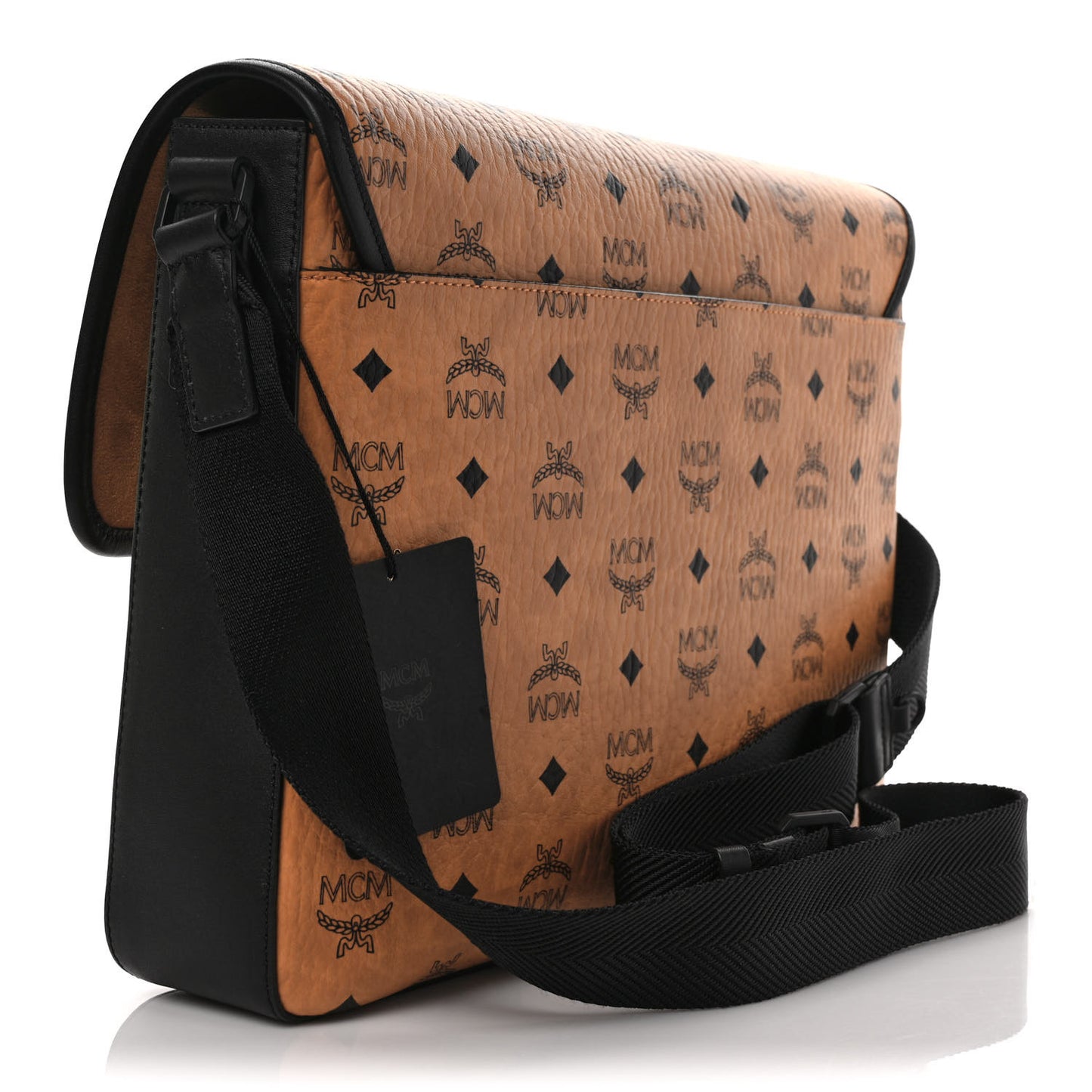 Visetos Medium Klassik Messenger Bag Cognac Black