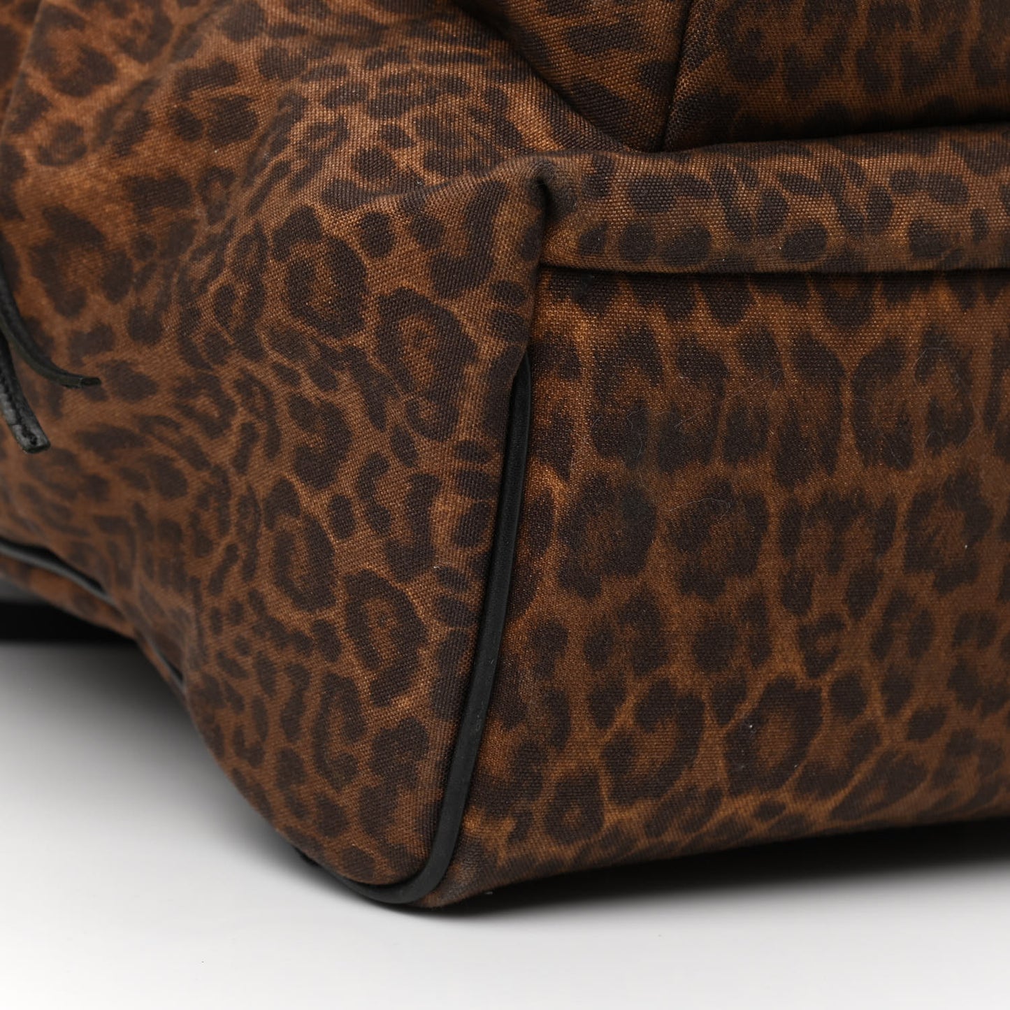 Printed Canvas Leopard Classic Hunting Backpack Brown
