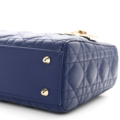Christian Dior Lambskin Cannage Small My ABCDior Lady Dior Royal Blue 10 of 12