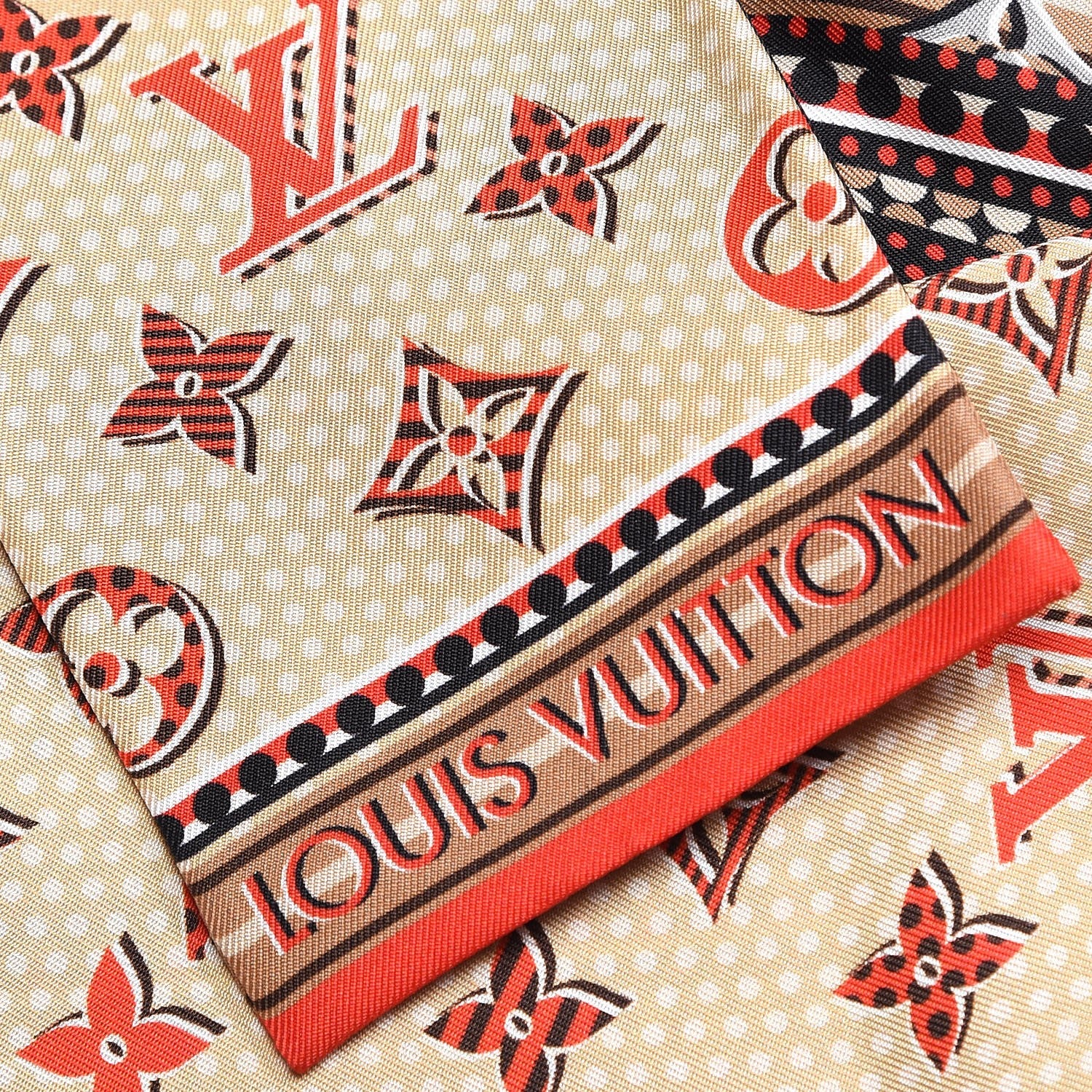 Louis Vuitton Silk Monogram Mondots Bandeau 3 of 5
