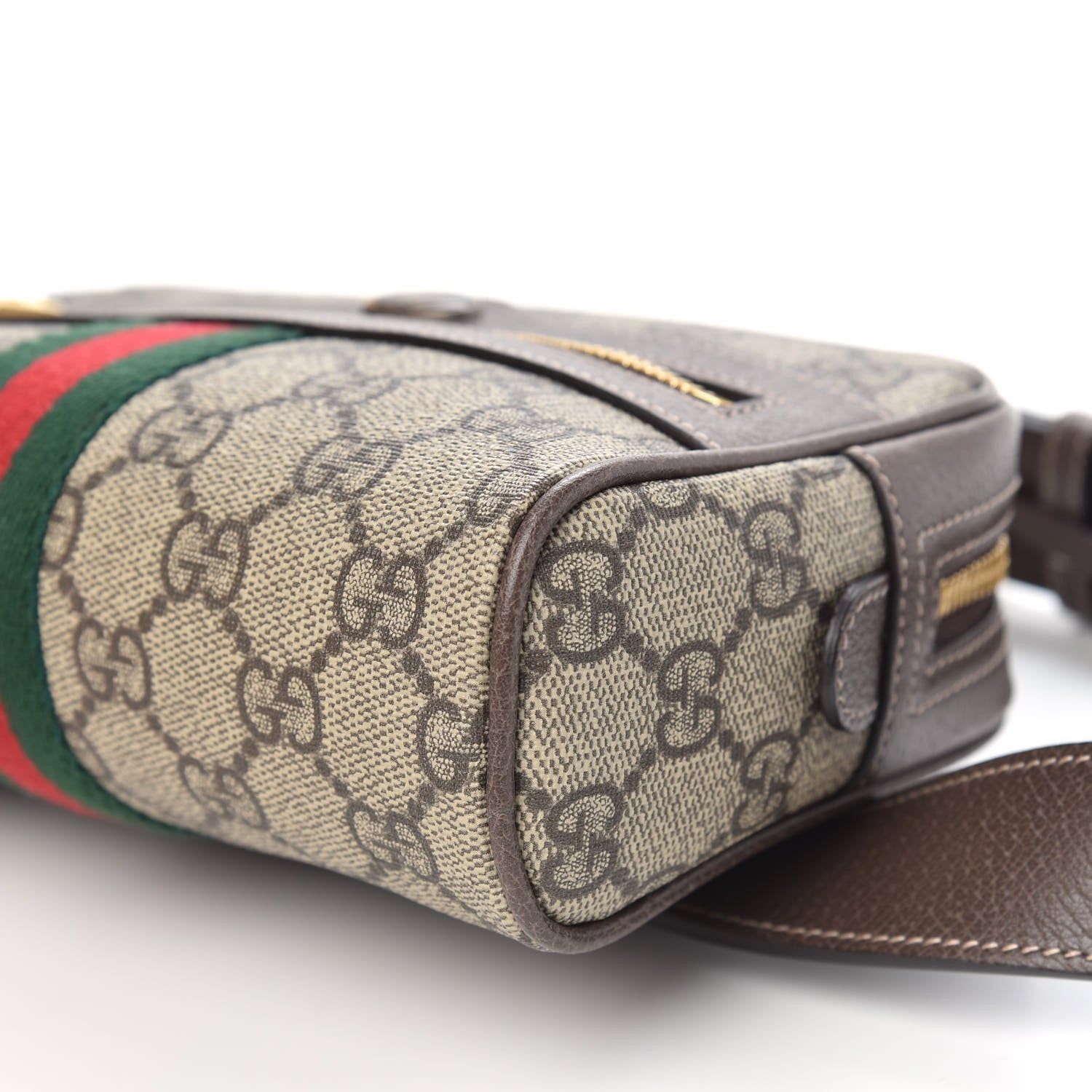 Gucci GG Supreme Monogram Web Small Ophidia Belt Bag 75 30 Dark Brown 10 of 10