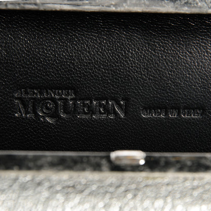 Alexander McQueen Tarnished Nappa Knuckle Box Clutch Metallic Silver 6 of 11