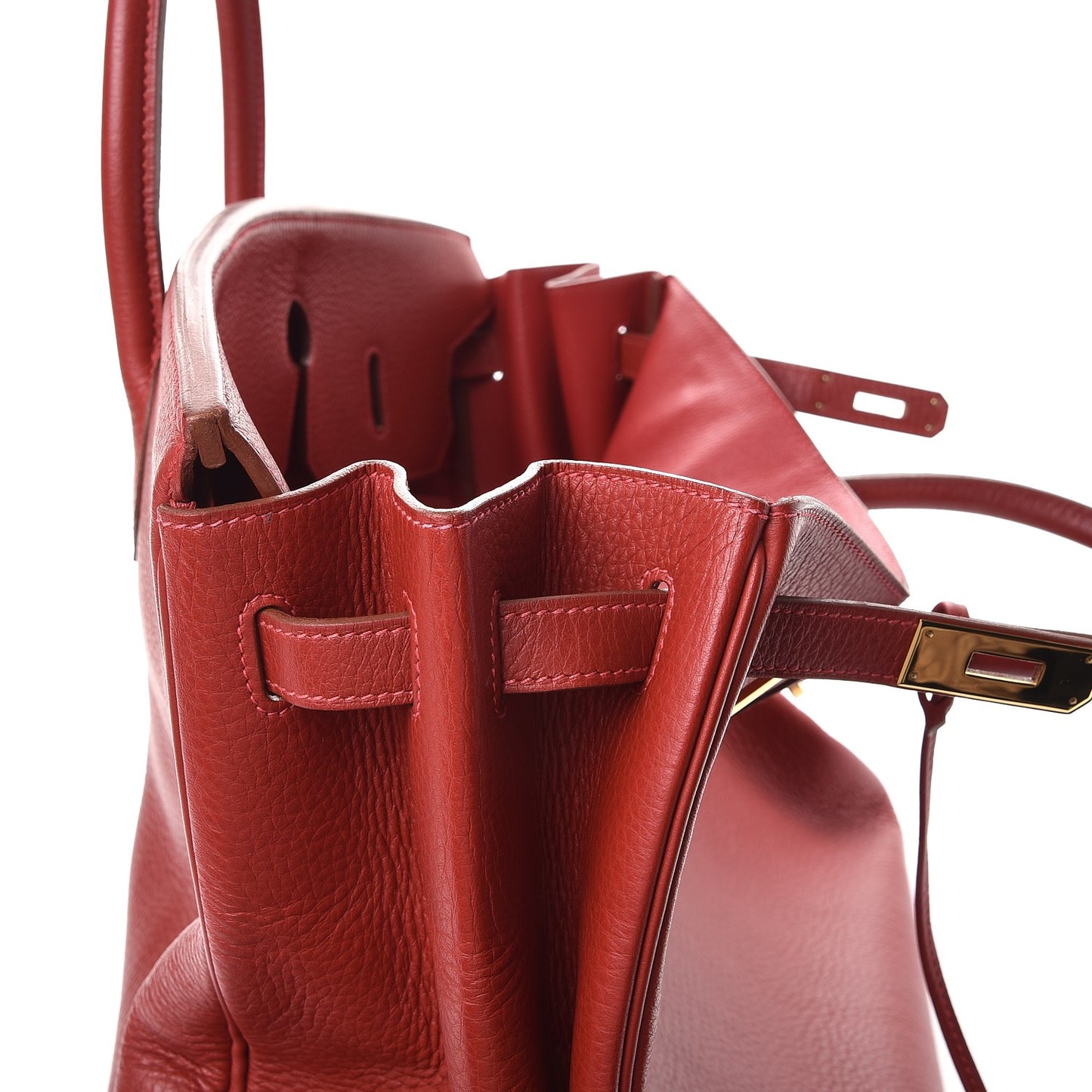Taurillon Clemence Birkin 40 Rouge Casaque