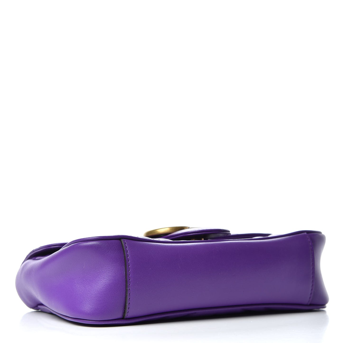 Calfskin Matelasse Mini GG Marmont Shoulder Bag Shine Purple