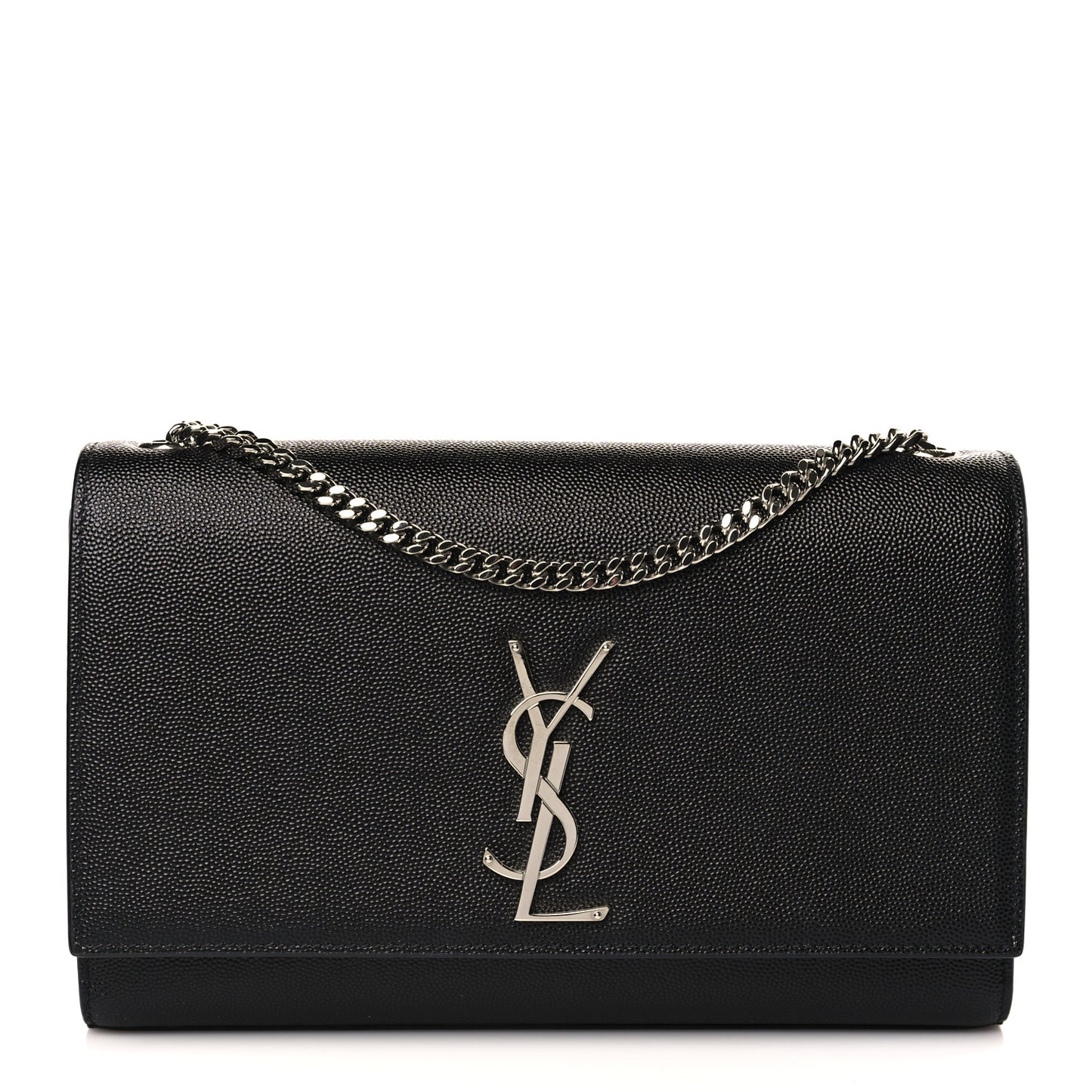 Grain De Poudre Medium Classic Monogram Kate Satchel Black