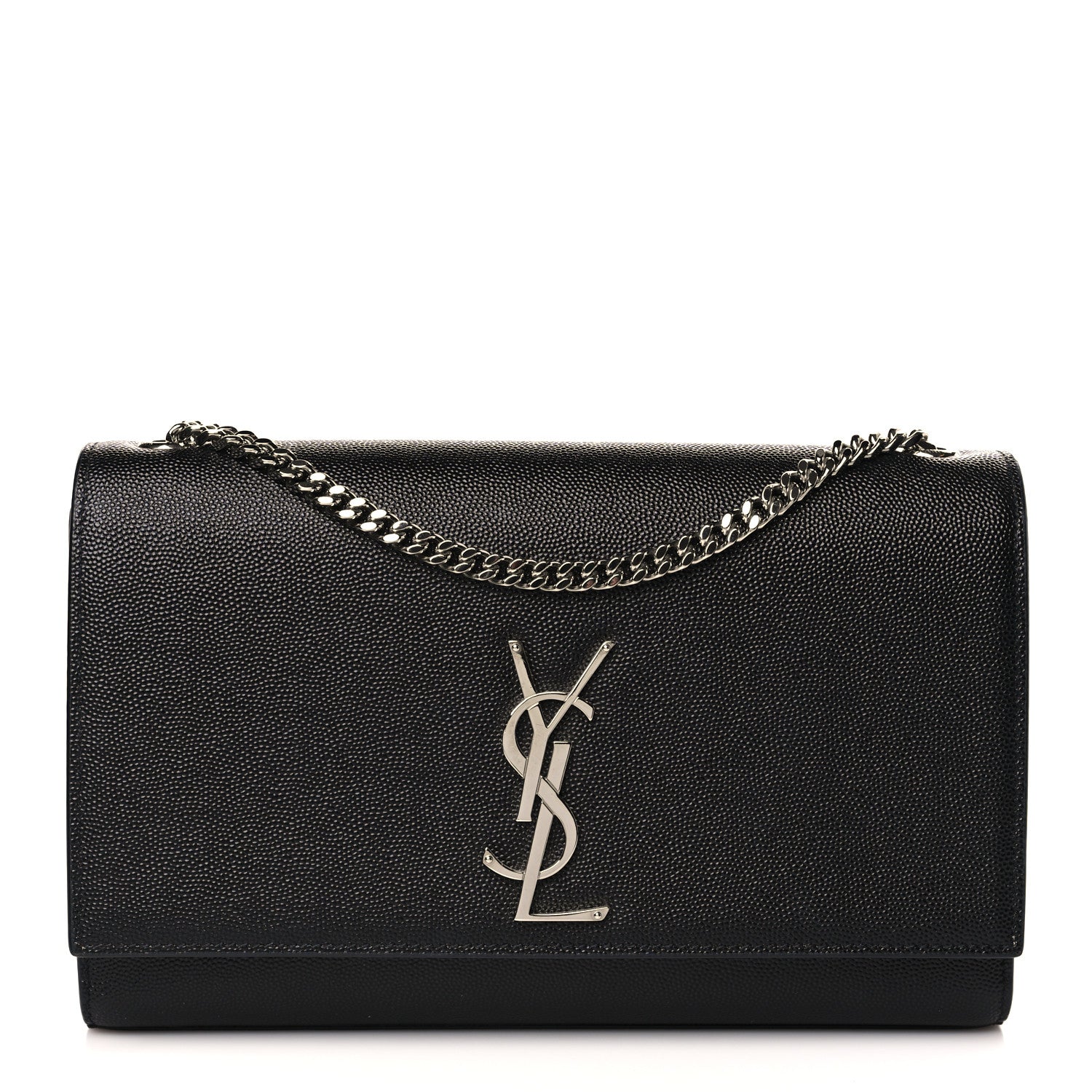 Saint Laurent Grain De Poudre Medium Classic Monogram Kate Satchel Black 1 of 8