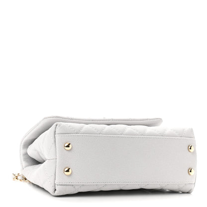Chanel Caviar Quilted Mini Coco Handle Flap Light Grey 4 of 10