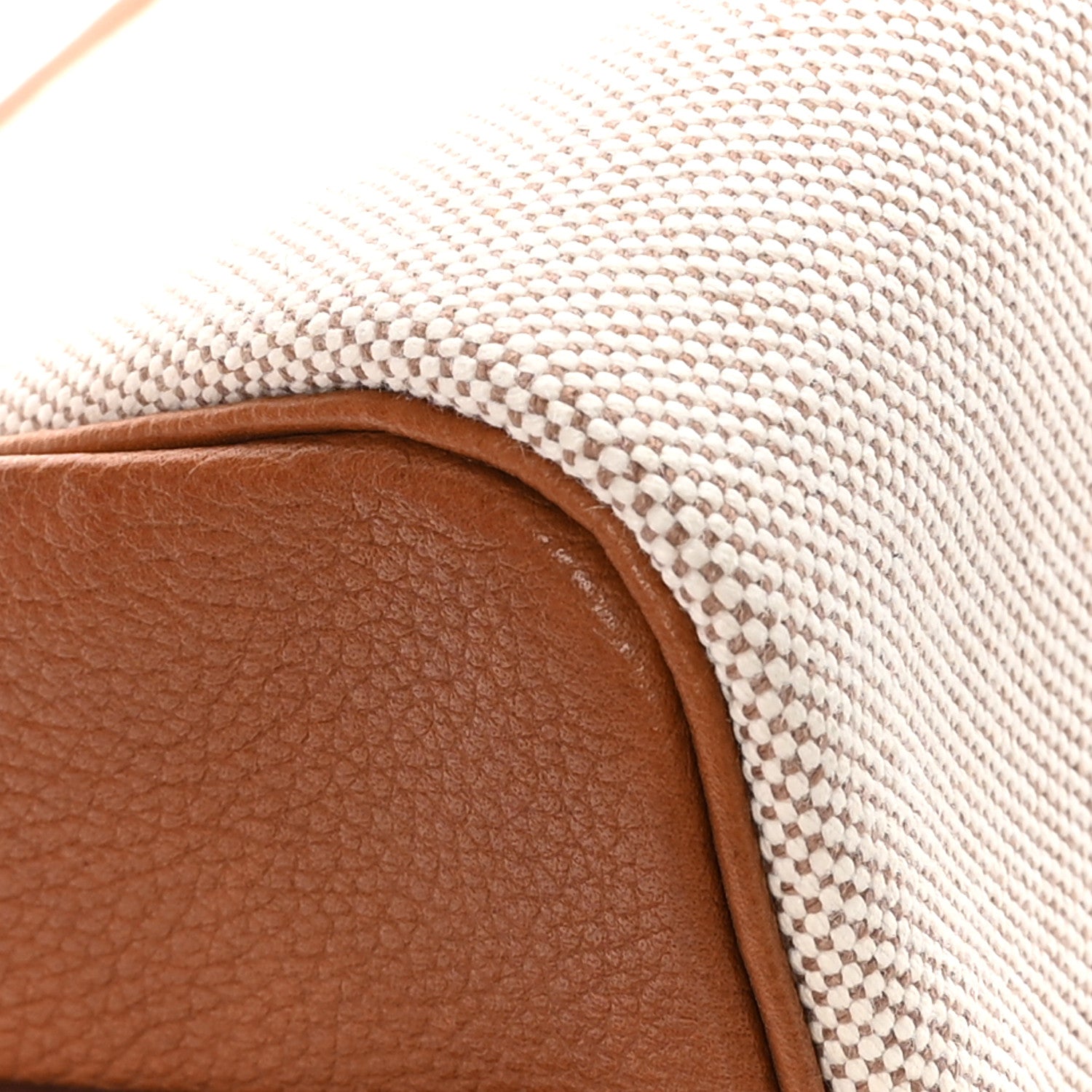Hermes Toile Barenia Faubourg Cavour Pouch Fauve 8 of 11