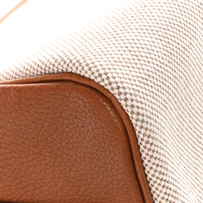 Hermes Toile Barenia Faubourg Cavour Pouch Fauve 8 of 11