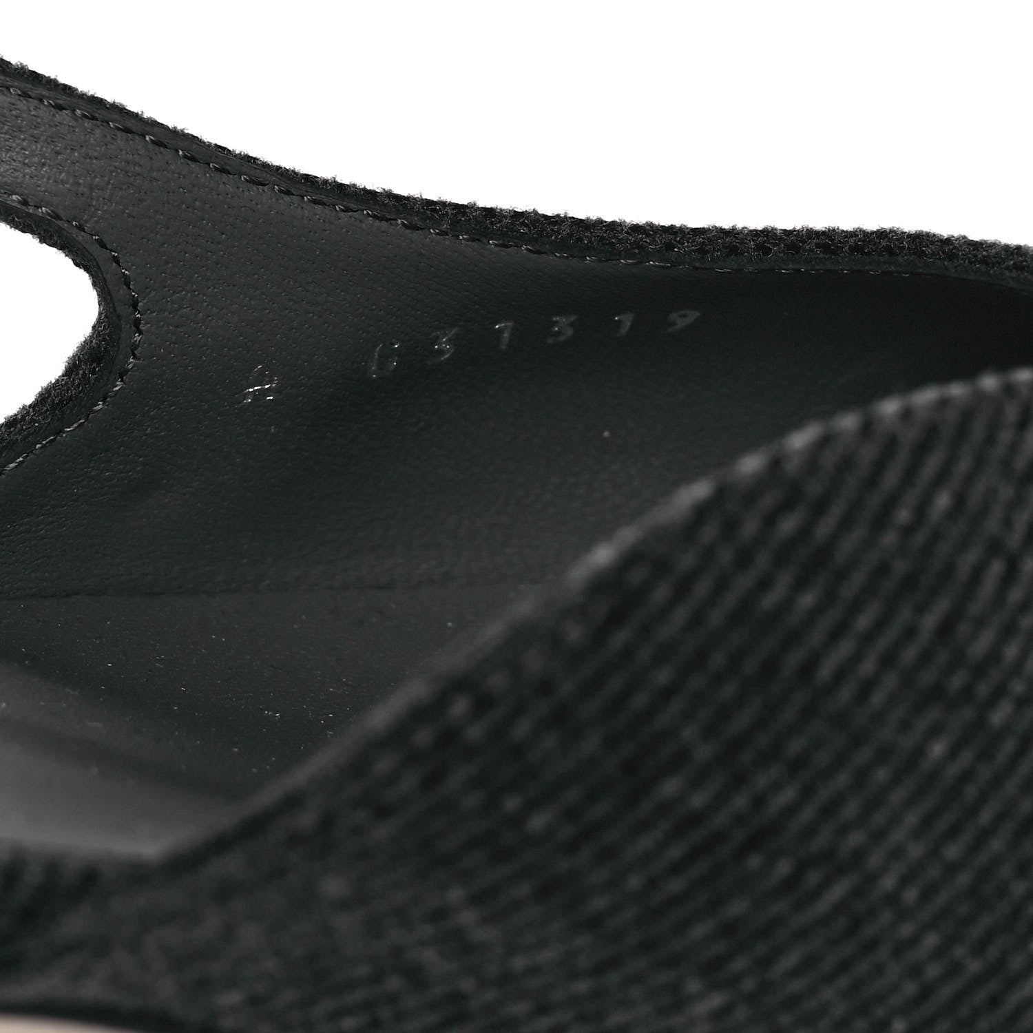Chanel Grosgrain Cap Toe CC Slingback Flats 38 Black 8 of 8