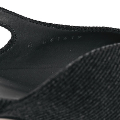 Chanel Grosgrain Cap Toe CC Slingback Flats 38 Black 8 of 8