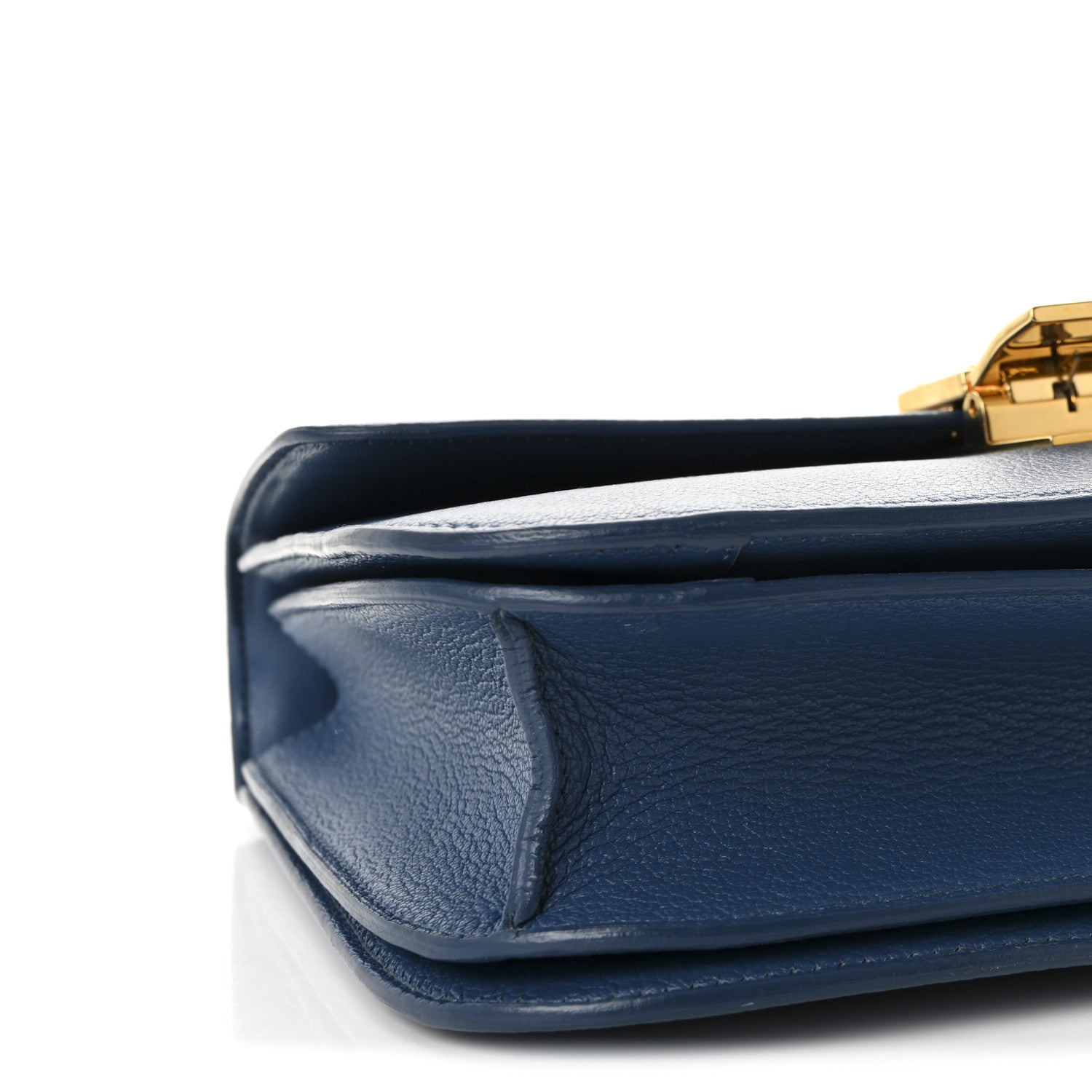 Celine Goatskin Medium Classic Box Flap Bag Deepsea 9 of 11